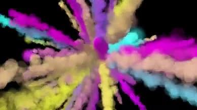 彩色烟雾爆炸粒子散开视频的预览图